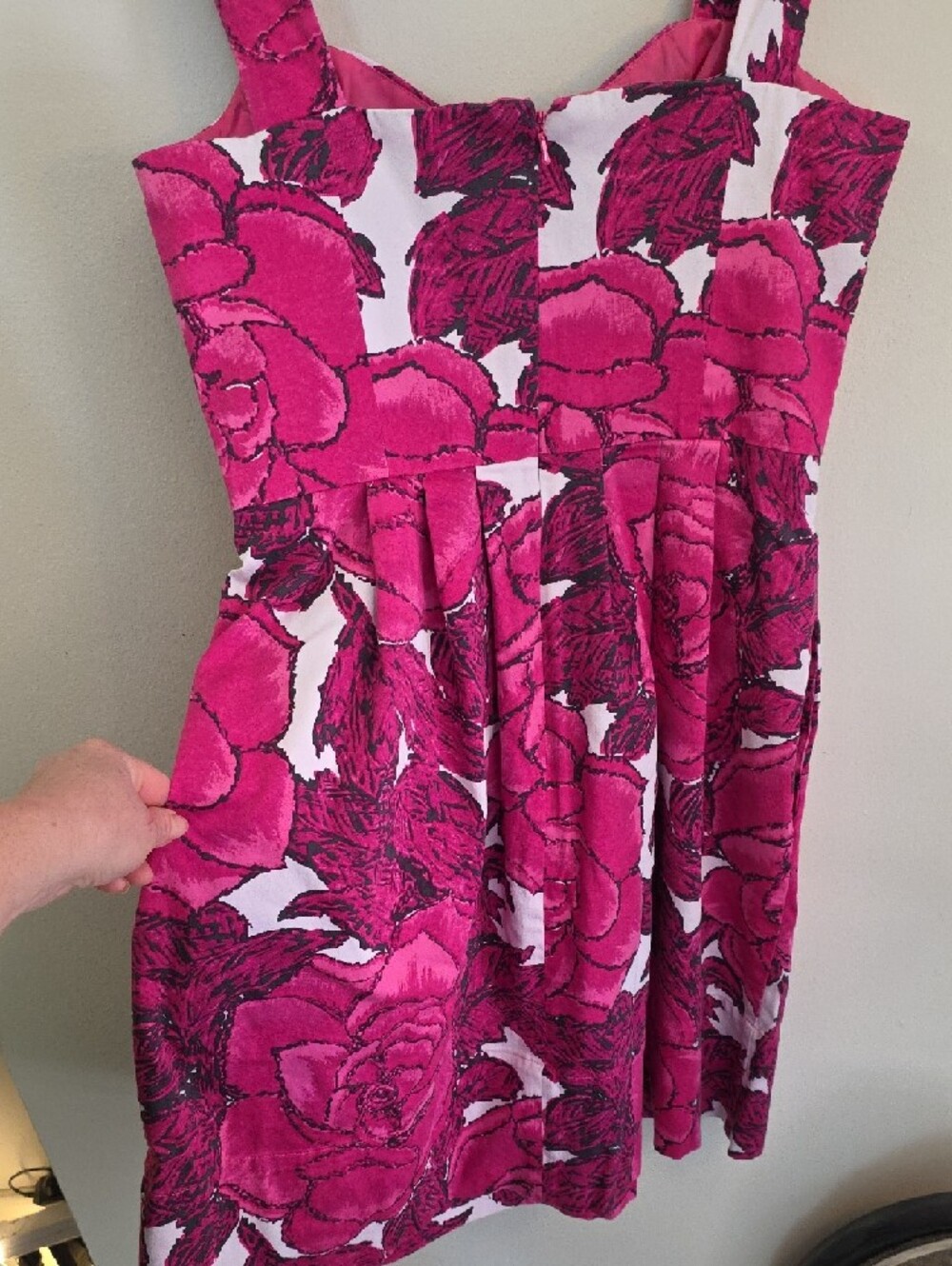 Donna Ricco Fuchsia Pink and White Floral Sundress - Picture 5 of 5